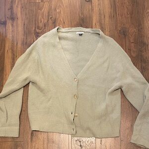 American Eagle Outfitters Light Sage Green Cardigan Sweater